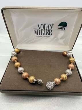 Nolan Miller Glamour Collection Tri Color Bead Necklace